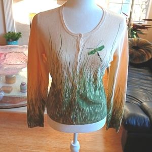 Jane Doe Collection Dragonfly Sweater Size Large